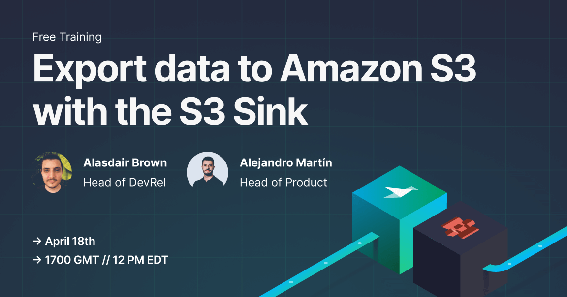 Export data from Tinybird to Amazon S3 with the S3 Sink