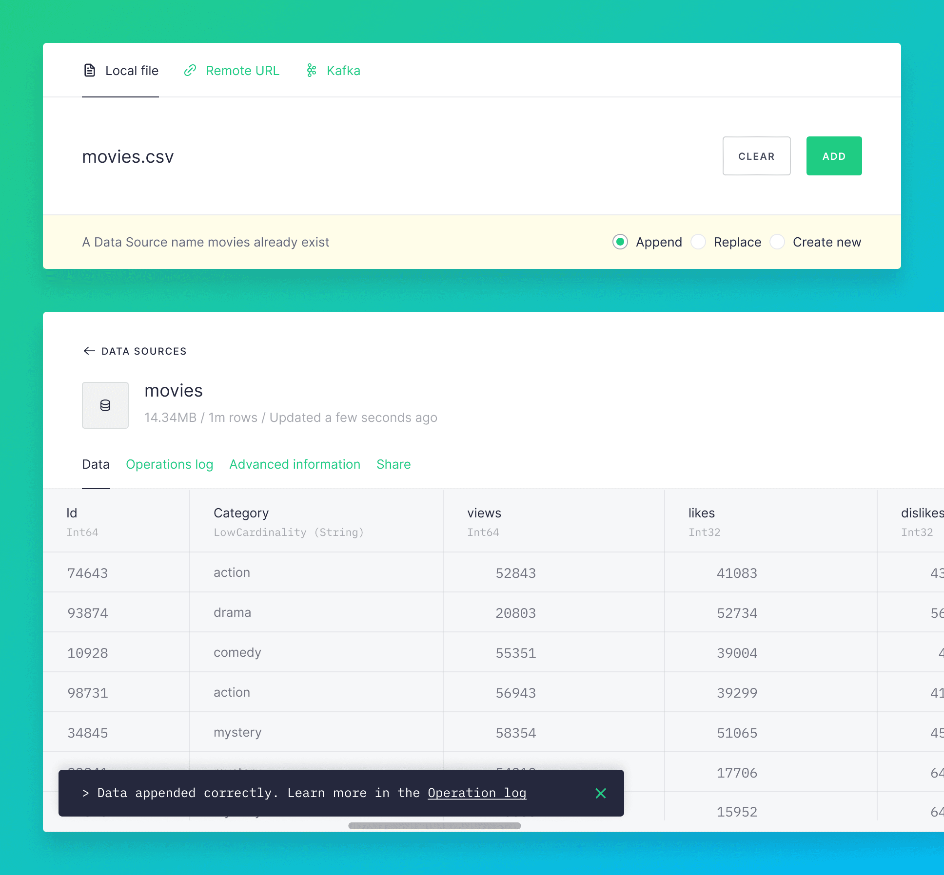 Add data from CSVs with different column orders