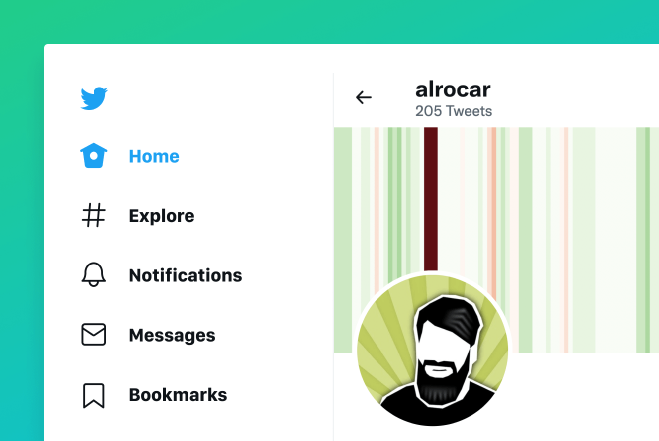 Visualizing your Twitter timeline sentiment with Tinybird