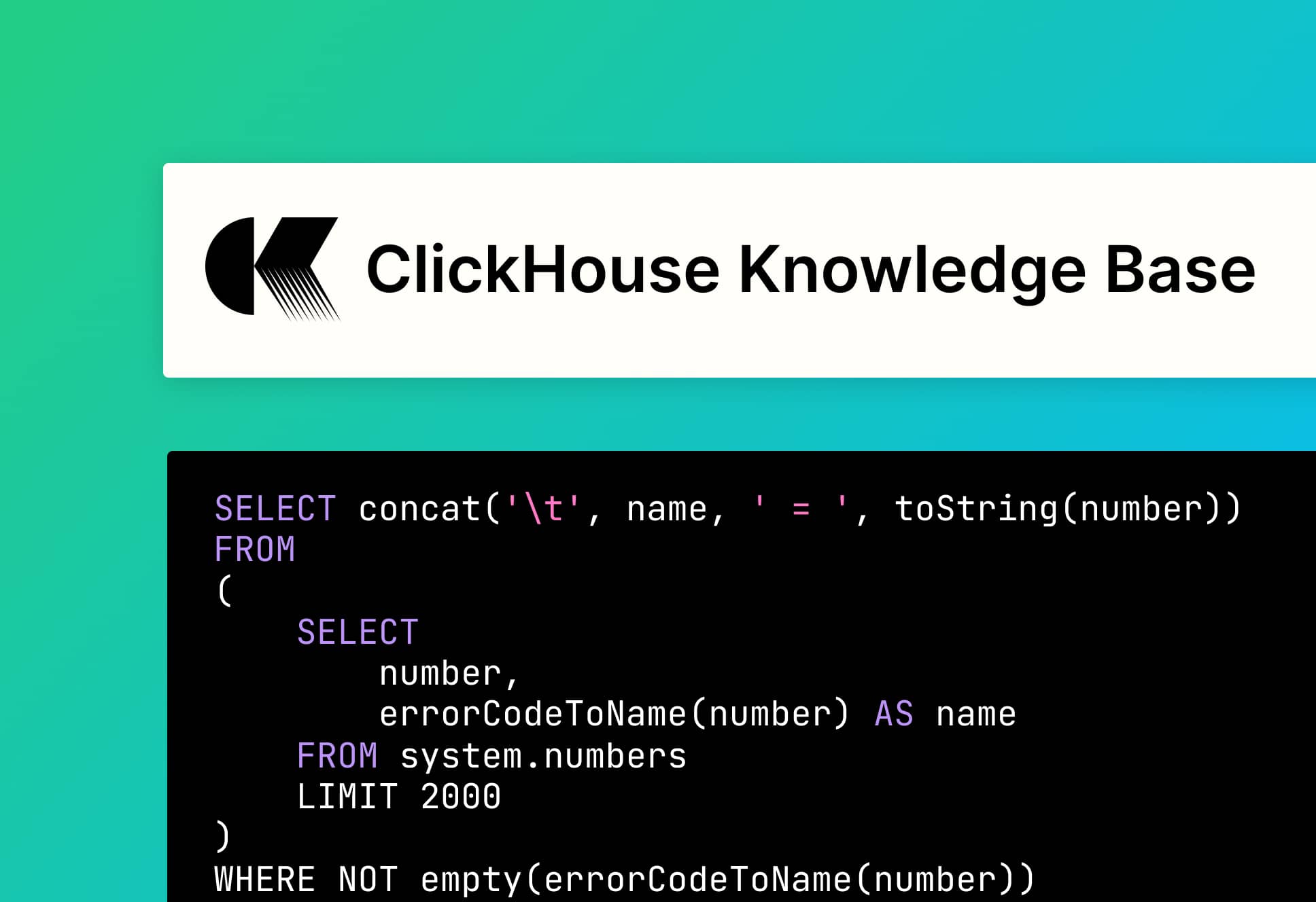 We launched an open source ClickHouse Knowledge Base