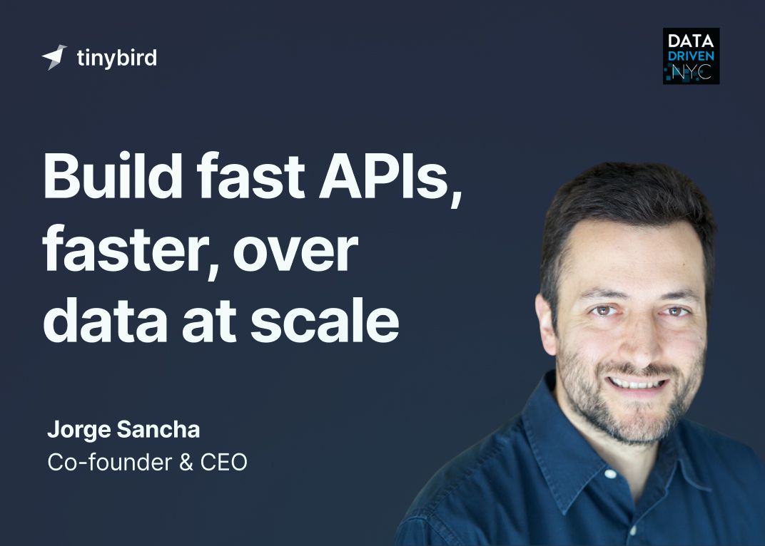 Data-Driven Talk: Build fast APIs, faster, over data at scale