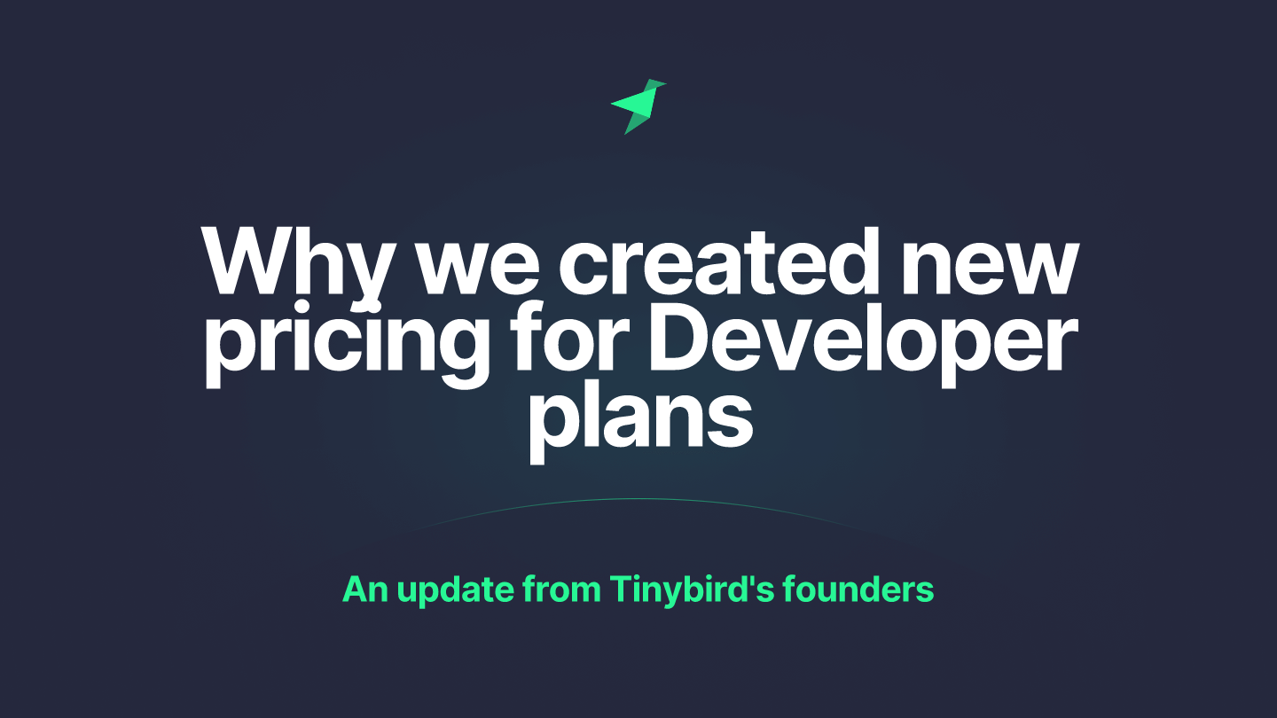 Why we created new pricing for Developer plans