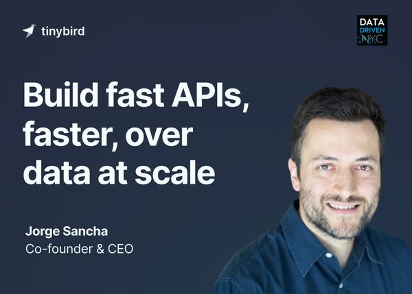 Data-Driven Talk: Build fast APIs, faster, over data at scale