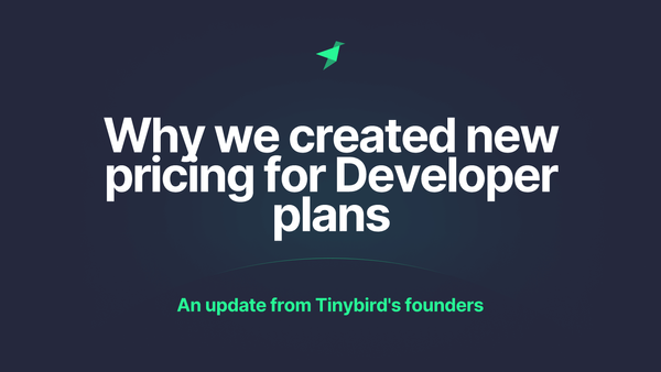 Why we created new pricing for Developer plans